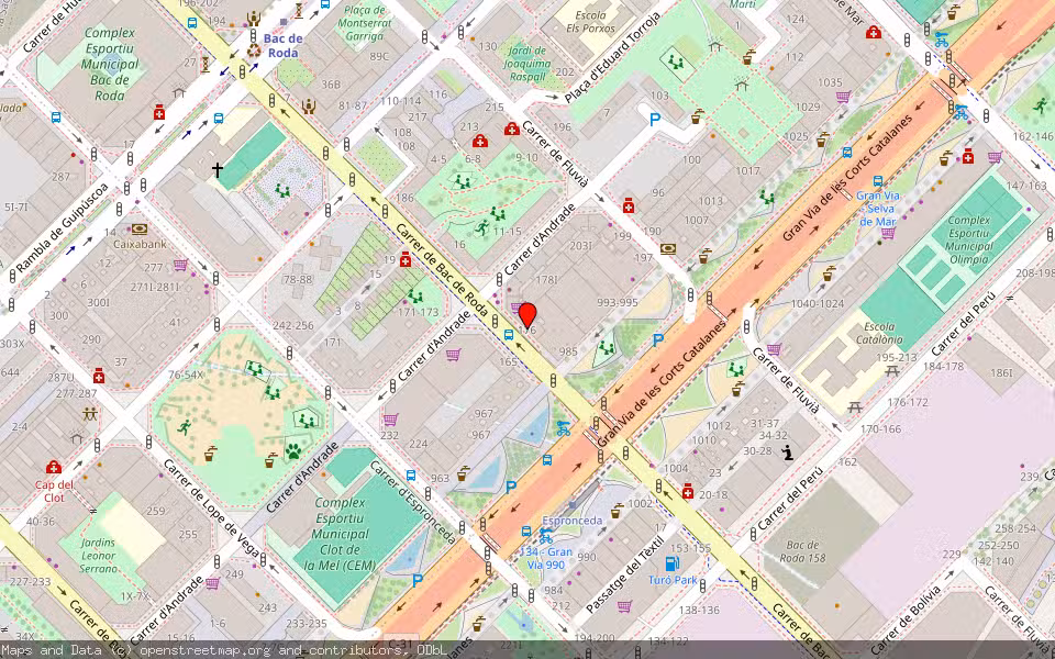 Mapa de Subasta Inmueble (Vivienda) en Barcelona