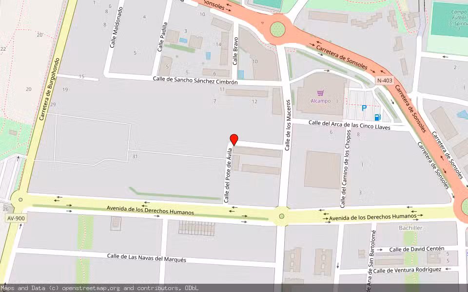 Mapa de Subasta Inmueble (Vivienda) en Avila, Ávila