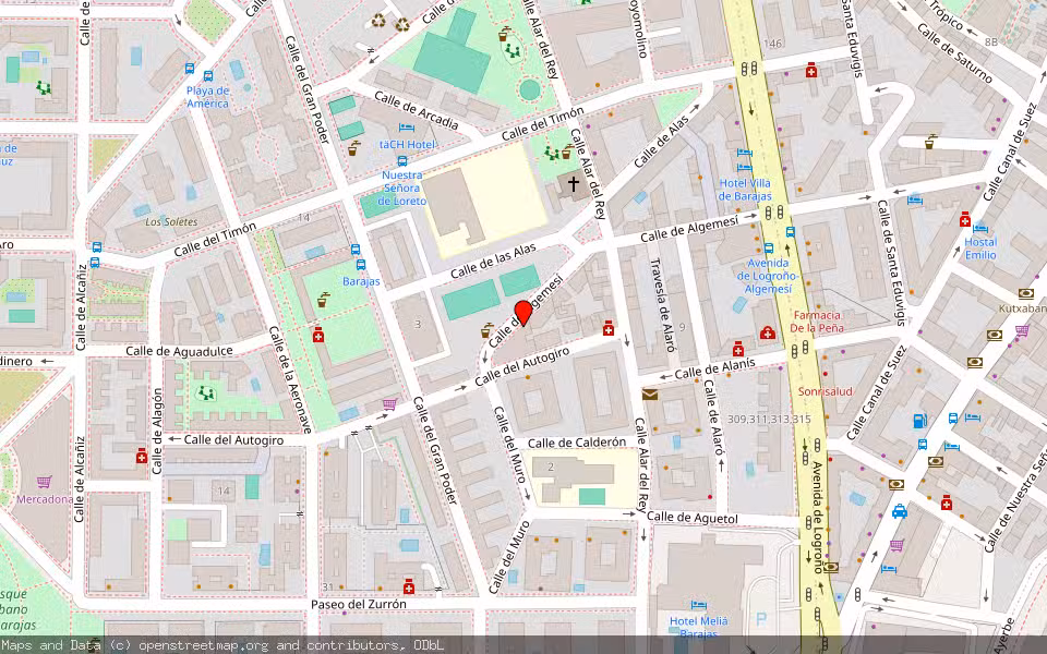 Mapa de Subasta Inmueble (Garaje) en Madrid