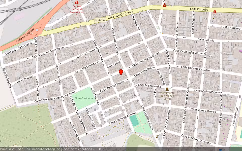 Mapa de Subasta Inmueble (Vivienda) en Puertollano, Ciudad Real