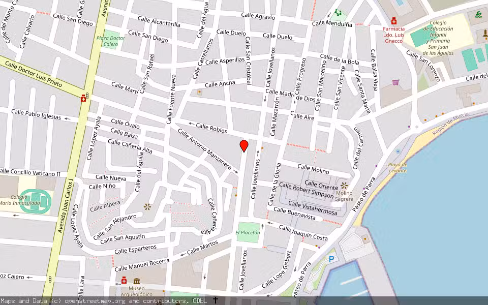 Mapa de Subasta Inmueble (Vivienda) en Aguilas, Murcia