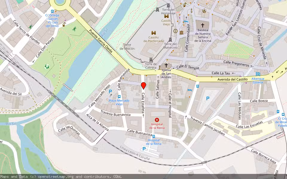 Mapa de Subasta Inmueble (Vivienda) en Ponferrada, León