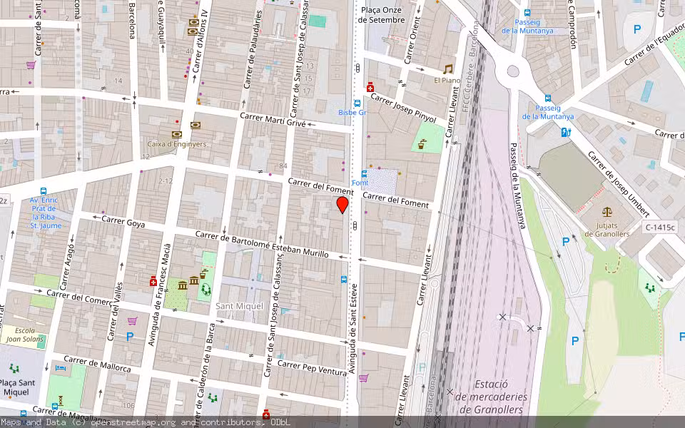 Mapa de Subasta Inmueble (Solar) en Granollers, Barcelona