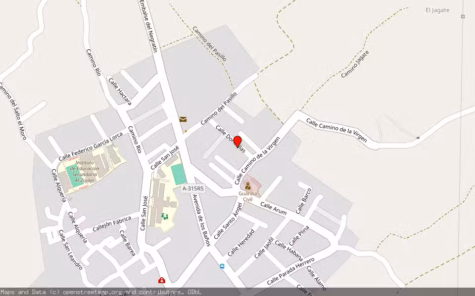 Mapa de Subasta Inmueble (Vivienda) en Zujar, Granada