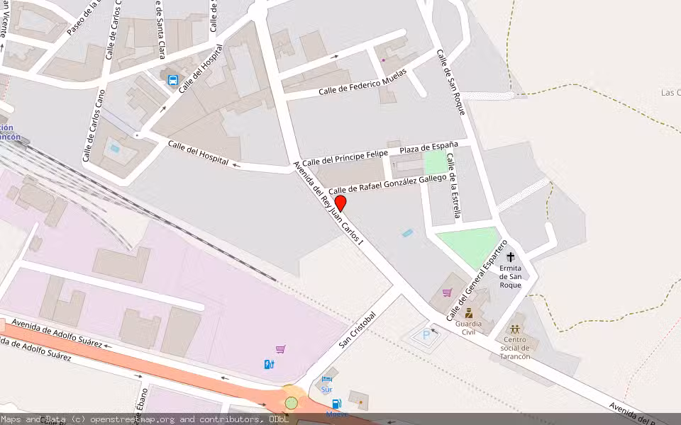 Mapa de Subasta Inmueble (Garaje) en Tarancon, Cuenca