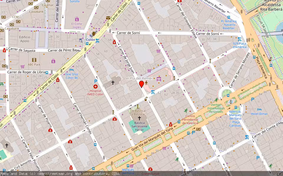 Mapa de Subasta Inmueble (Garaje) en Valencia, Valencia/València