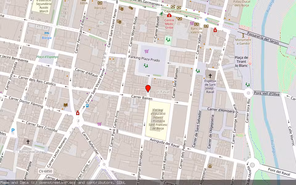 Mapa de Subasta Inmueble (Vivienda) en Gandia, Valencia/València
