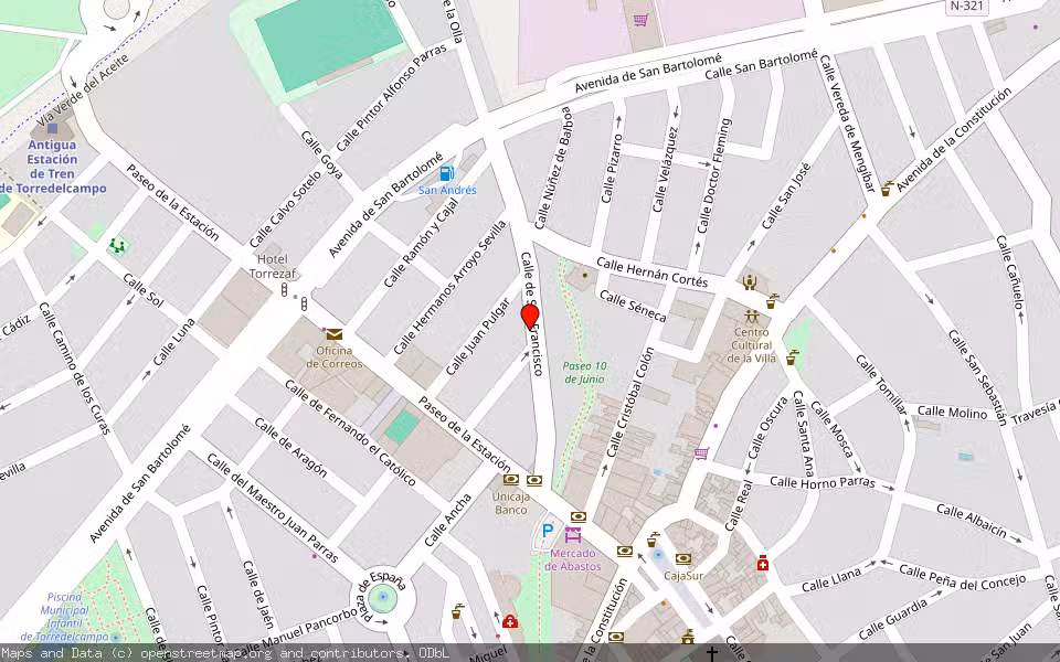 Mapa de Subasta Inmueble (Vivienda) en Torredelcampo, Jaén