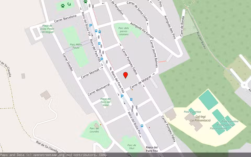 Mapa de Subasta Inmueble (Garaje) en Arenys De Mar, Barcelona