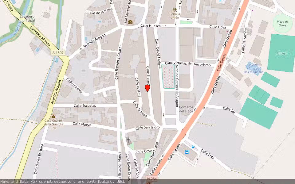 Mapa de Subasta Inmueble (Vivienda) en Calaomocha, Teruel