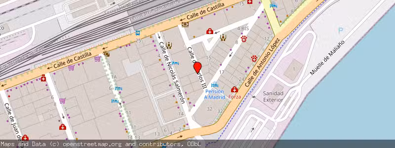 Mapa de Subasta de Inmueble (Local comercial) en Santander, Cantabria 