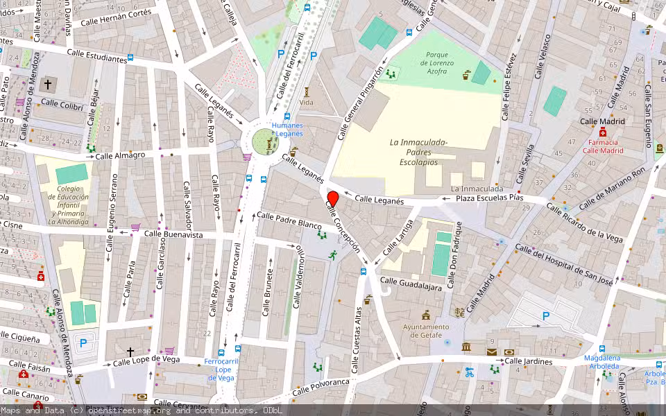 Mapa de Subasta Inmueble (Local comercial) en Getafe, Madrid