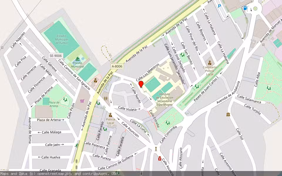 Mapa de Subasta Inmueble (Vivienda) en Alcala Del Rio, Sevilla