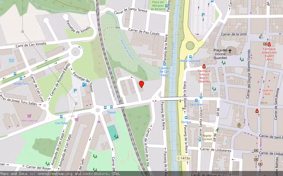 Mapa de Subasta Inmueble (Vivienda) en Rubi, Barcelona