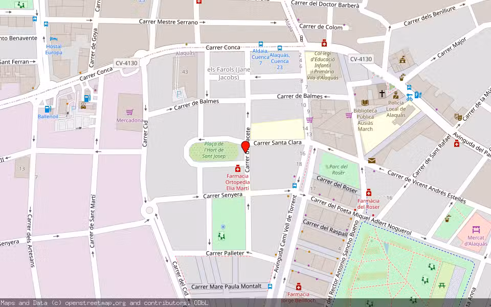 Mapa de Subasta Inmueble (Vivienda) en Alaquas, Valencia/València