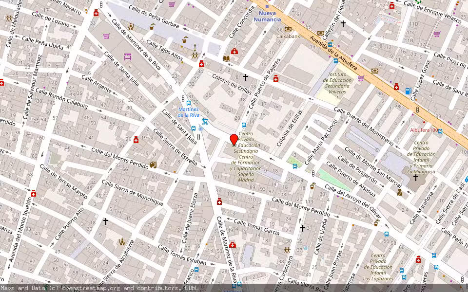 Mapa de Subasta Inmueble (Vivienda) en Madrid