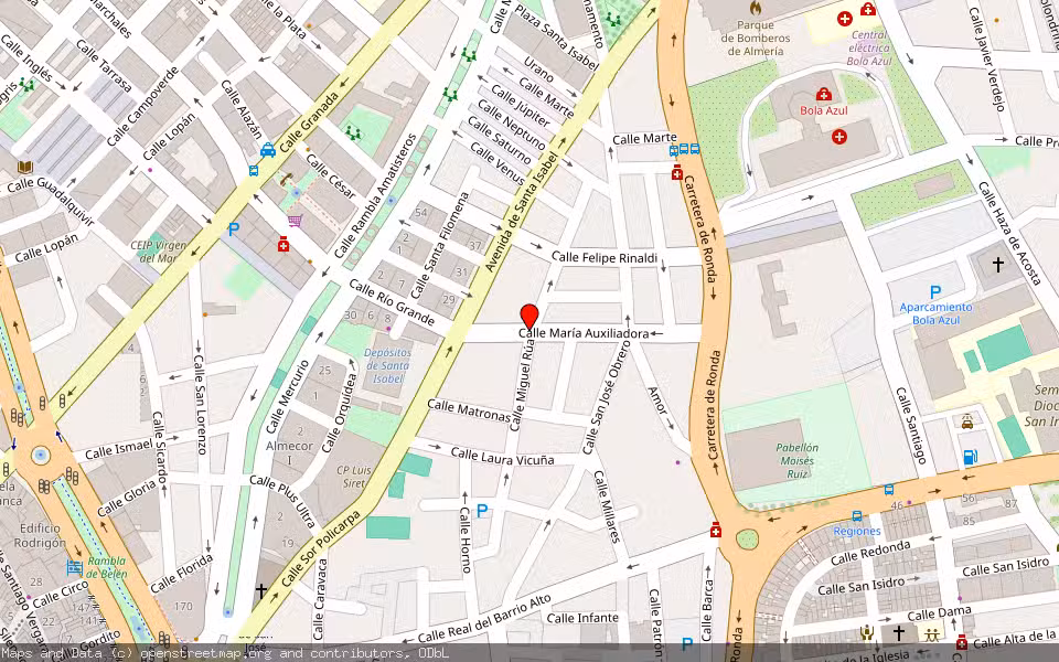 Mapa de Subasta Inmueble (Vivienda) en Almeria, Almería