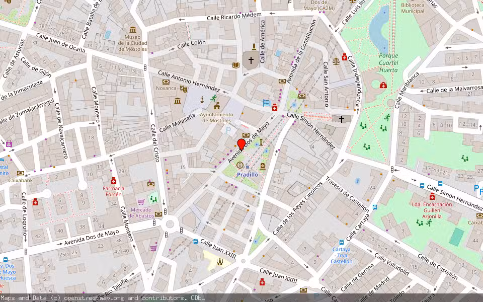 Mapa de Subasta Inmueble (Vivienda) en Móstoles, Madrid