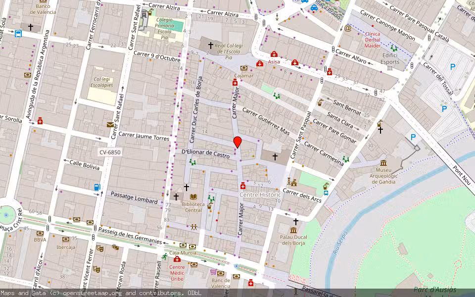 Mapa de Subasta Inmueble (Vivienda) en Gandia, Valencia/València
