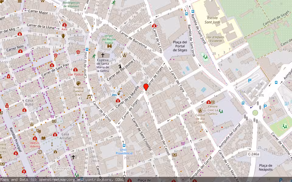Mapa de Subasta Inmueble (Vivienda) en Vilanova I La Geltru, Barcelona