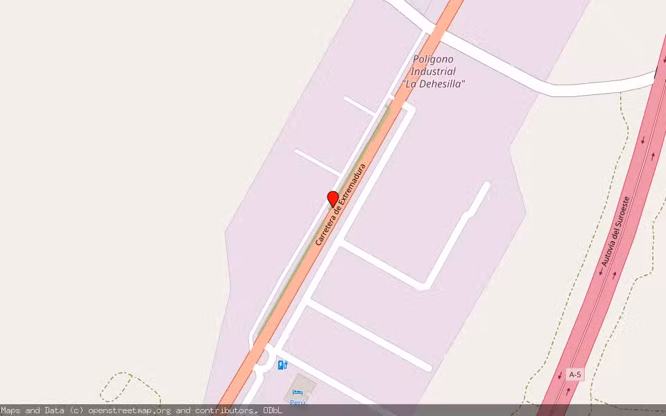 Mapa de Subasta Inmueble (Nave industrial) en Trujillo, Cáceres