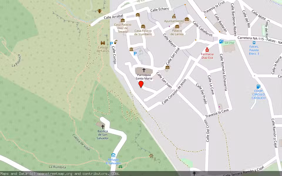 Mapa de Subasta Inmueble (Vivienda) en Falces, Navarra