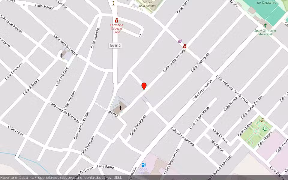Mapa de Subasta Inmueble (Local comercial) en Arroyo De San Serván, Badajoz