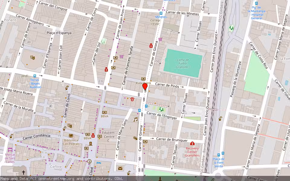 Mapa de Subasta Inmueble (Vivienda) en Granollers, Barcelona