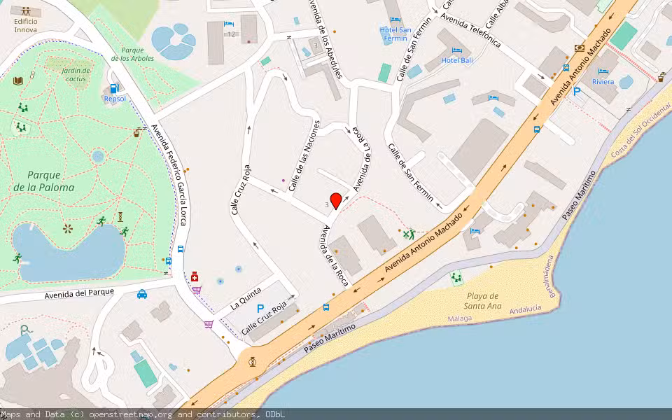 Mapa de Subasta Inmueble (Garaje) en Benalmadena, Málaga