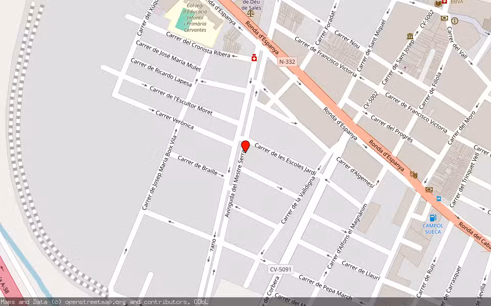Mapa de Subasta Inmueble (Vivienda) en Sueca, Valencia/València