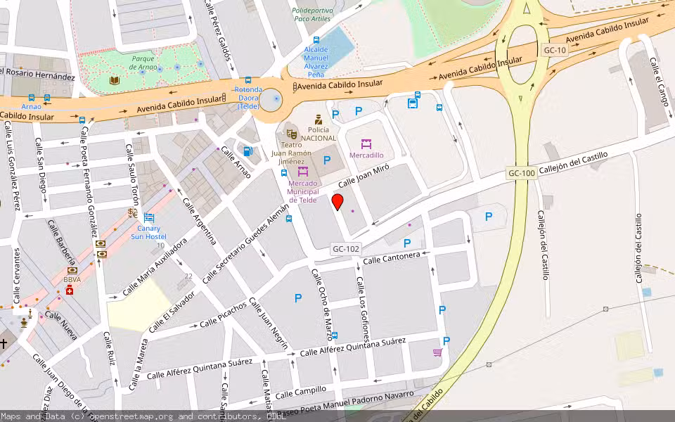 Mapa de Subasta Inmueble (Garaje) en Telde, Las Palmas