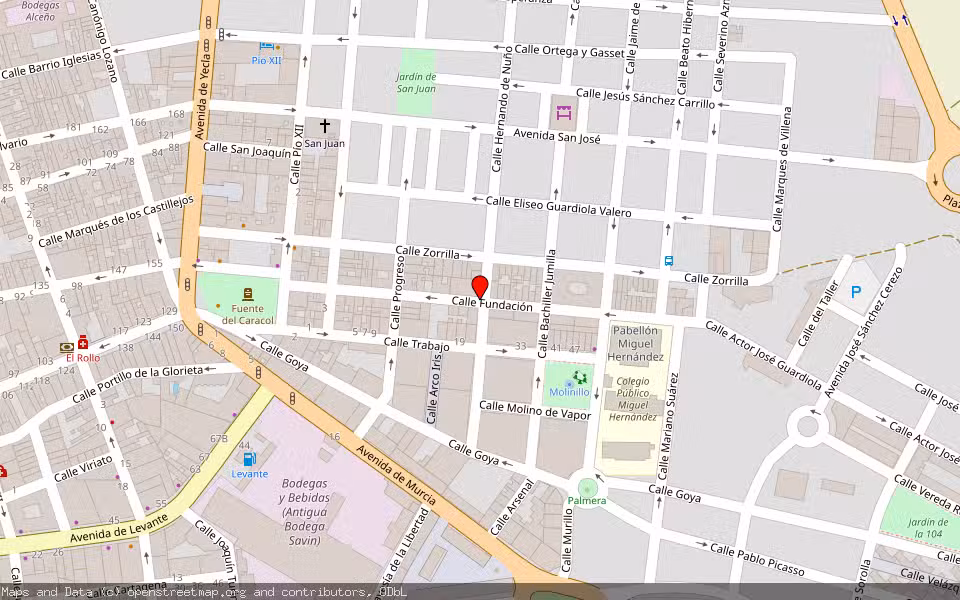 Mapa de Subasta Inmueble (Vivienda) en Jumilla, Murcia