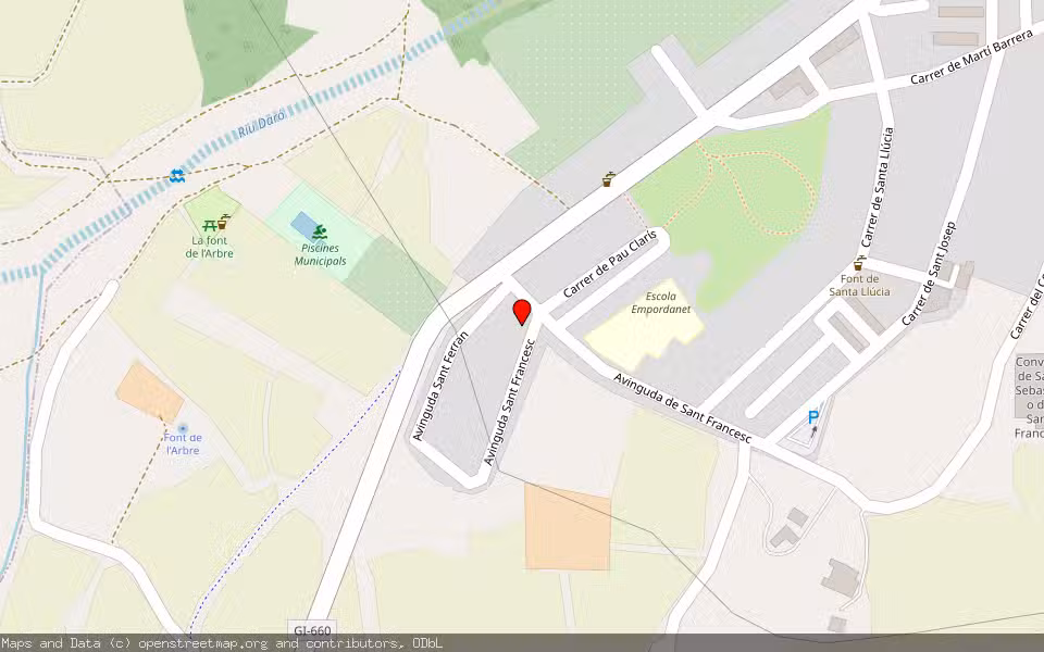 Mapa de Subasta Inmueble (Vivienda) en La Bisbal D'empordà, Girona