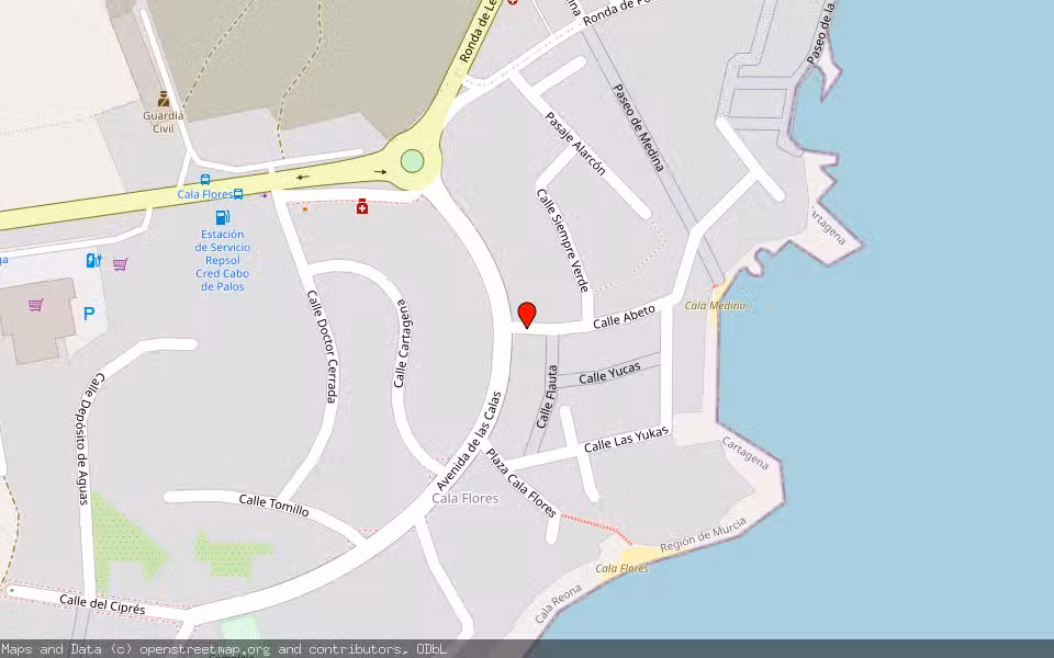 Mapa de Subasta Inmueble (Garaje) en Cartagena, Murcia