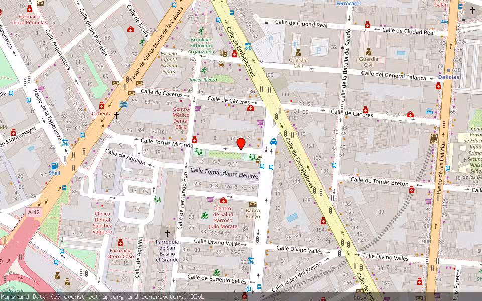 Mapa de Subasta Inmueble (Local comercial) en Madrid