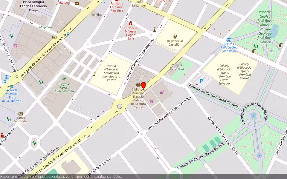 Mapa de Subasta Inmueble (Garaje) en Castellon, Castellón/Castelló