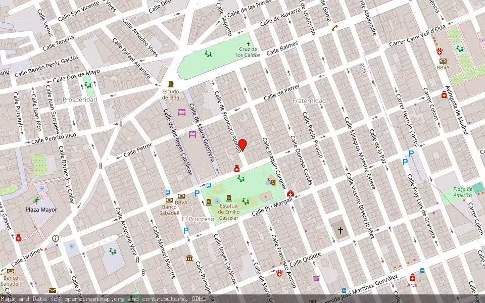Mapa de Subasta Inmueble (Vivienda) en Elda, Alicante/Alacant