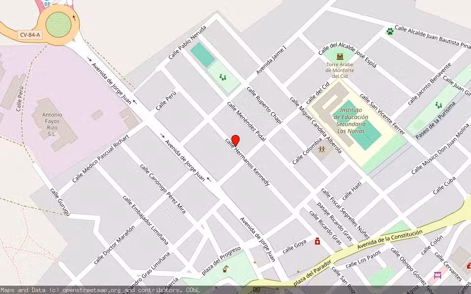 Mapa de Subasta Inmueble (Local comercial) en Monforte Del Cid, Alicante/Alacant