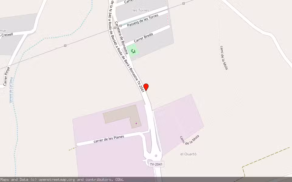 Mapa de Subasta Inmueble (Vivienda) en Roda De Bara, Tarragona