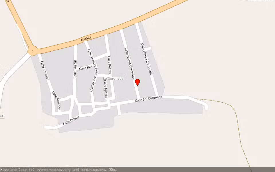 Mapa de Subasta Inmueble (Vivienda) en La Coronada, Córdoba
