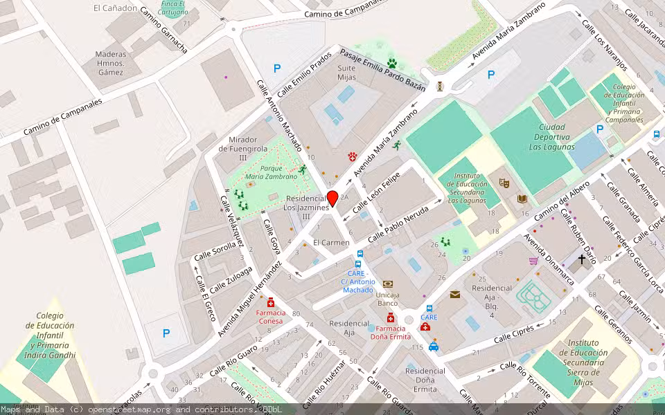 Mapa de Subasta Inmueble (Garaje) en Mijas, Málaga