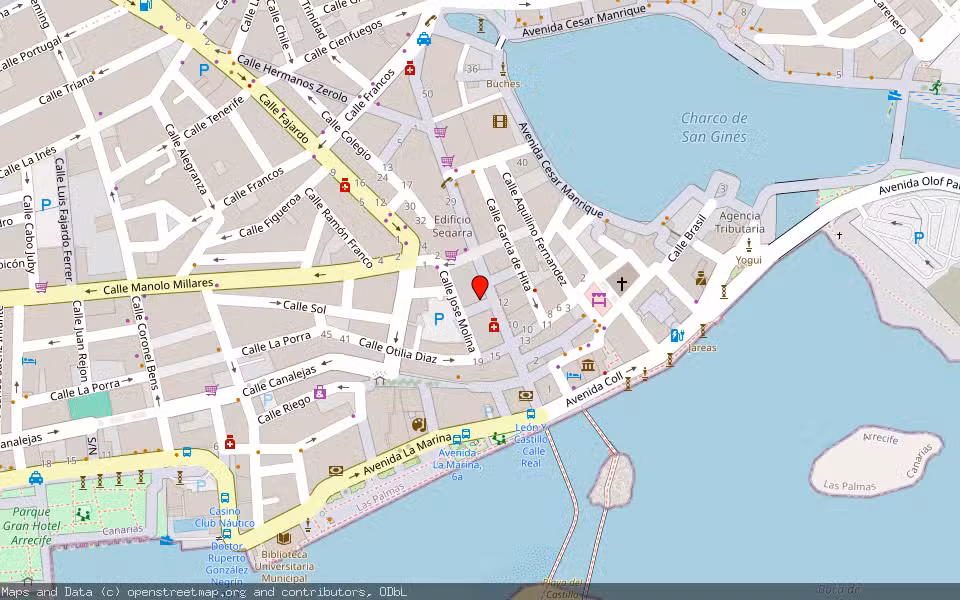 Mapa de Subasta Inmueble (Local comercial) en Arrecife De Lanzarote, Las Palmas