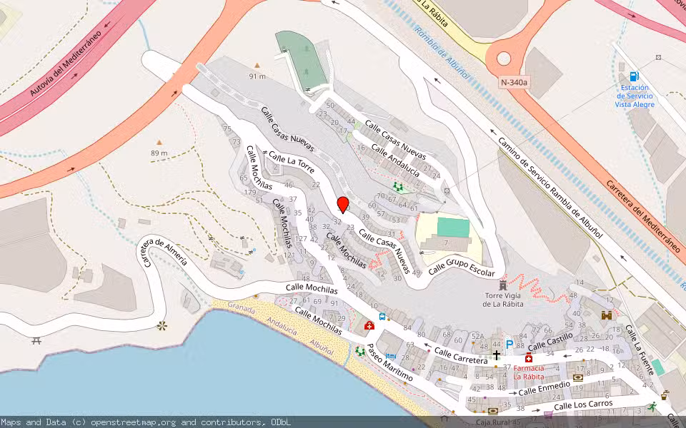 Mapa de Subasta Inmueble (Vivienda) en Albuñol, Granada
