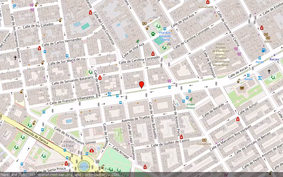 Mapa de Subasta Inmueble (Vivienda) en Madrid