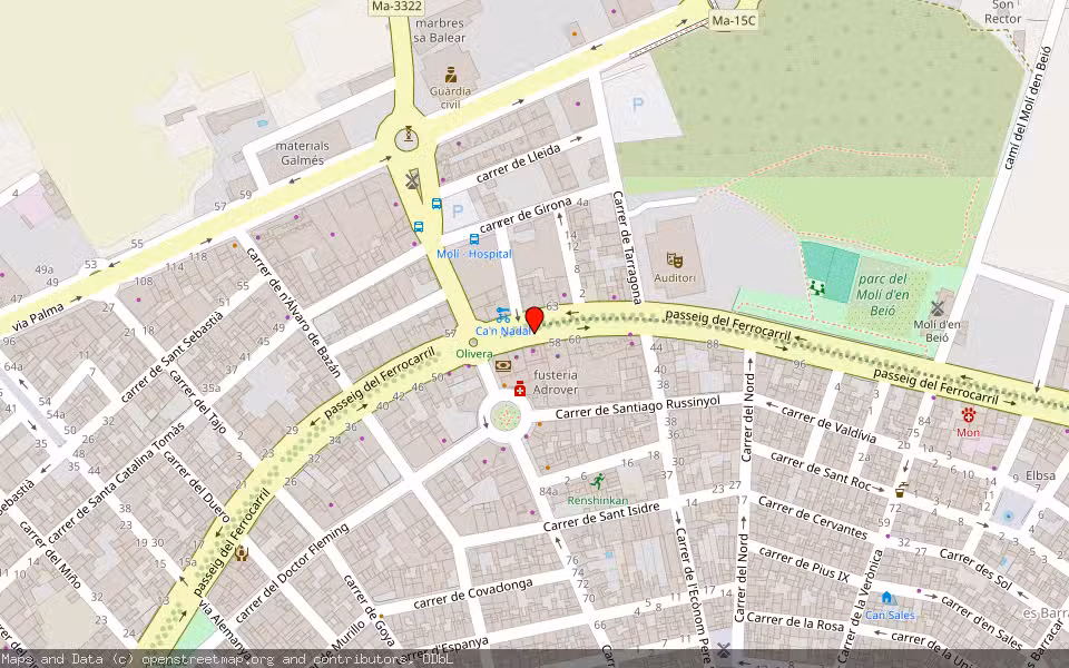Mapa de Subasta Inmueble (Vivienda) en Manacor, Illes Balears