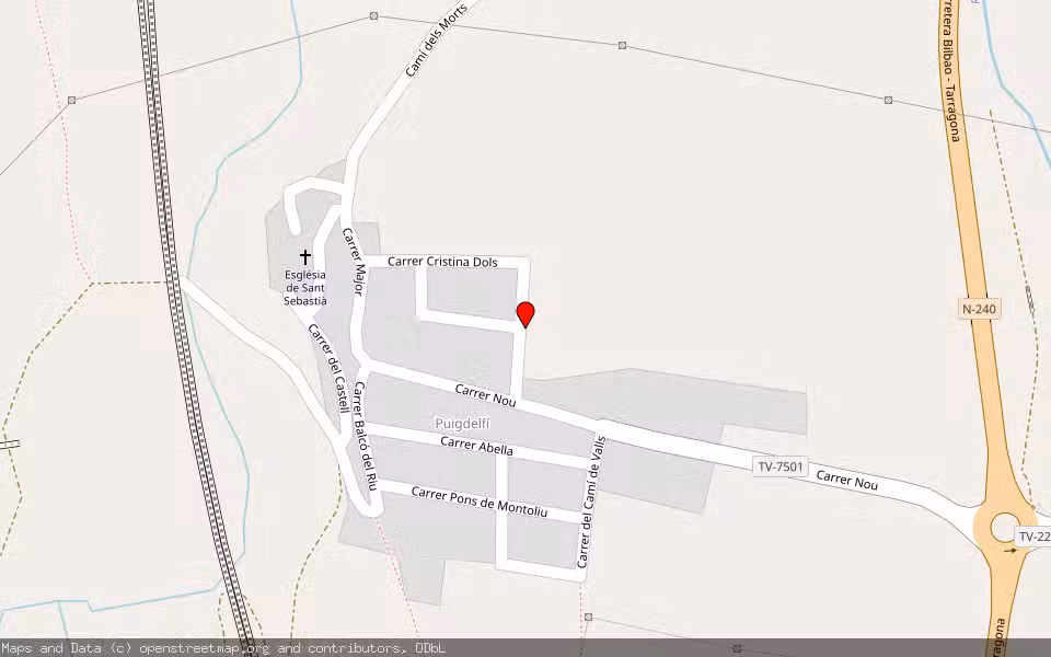 Mapa de Subasta Inmueble (Vivienda) en Puigdelfí ( Perafort), Tarragona