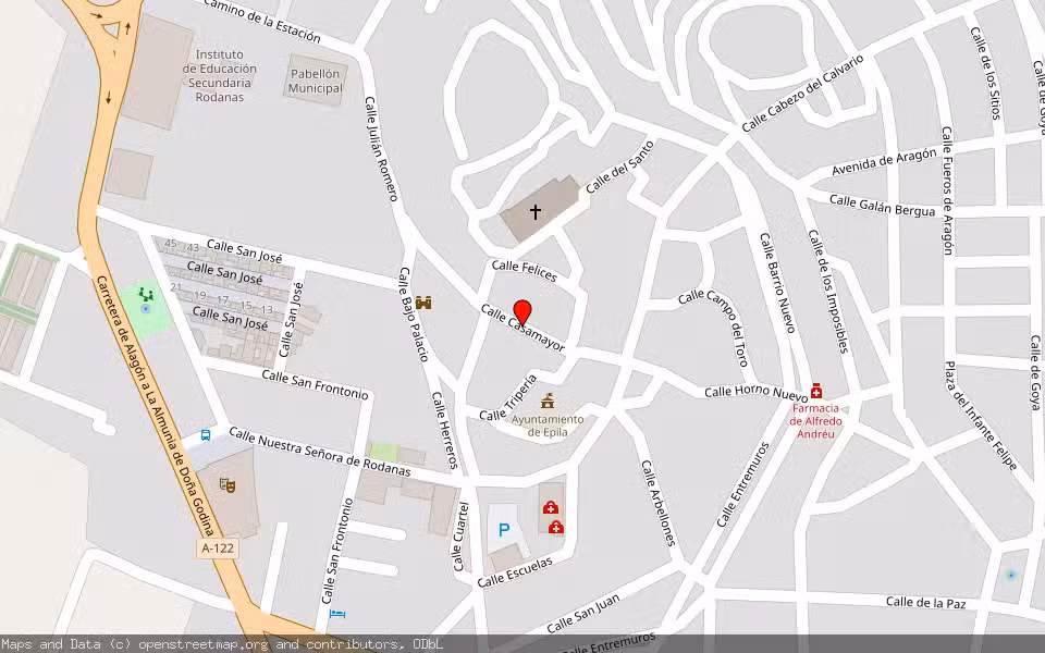 Mapa de Subasta Inmueble (Vivienda) en Épila, Zaragoza