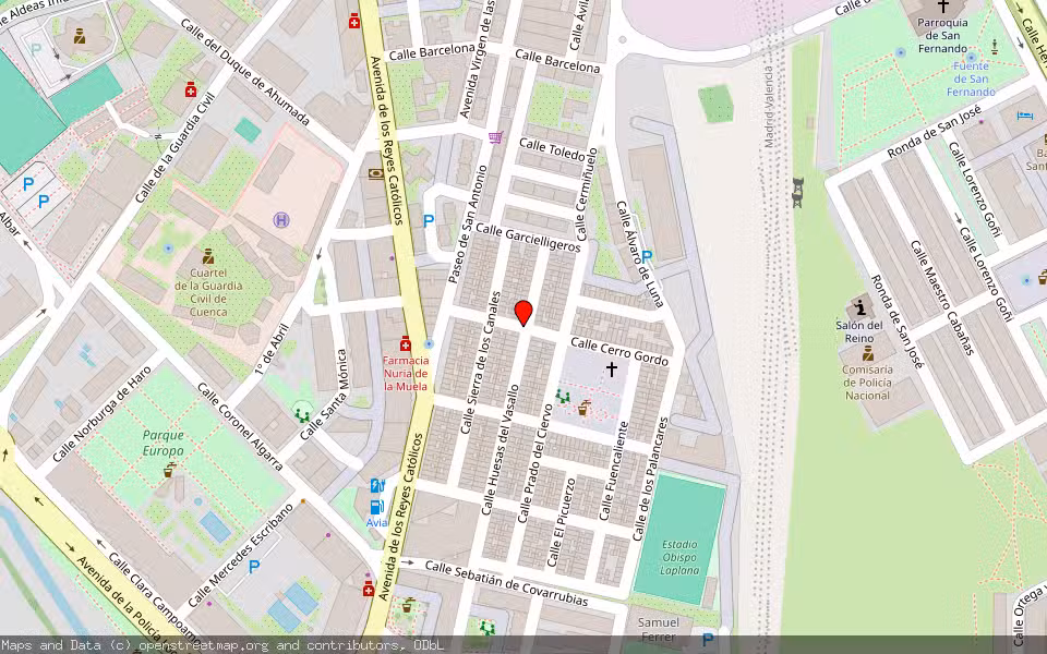 Mapa de Subasta Inmueble (Vivienda) en Cuenca