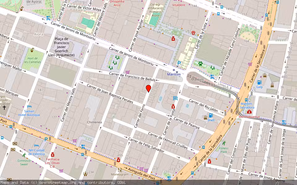 Mapa de Subasta Inmueble (Vivienda) en Valencia, Valencia/València