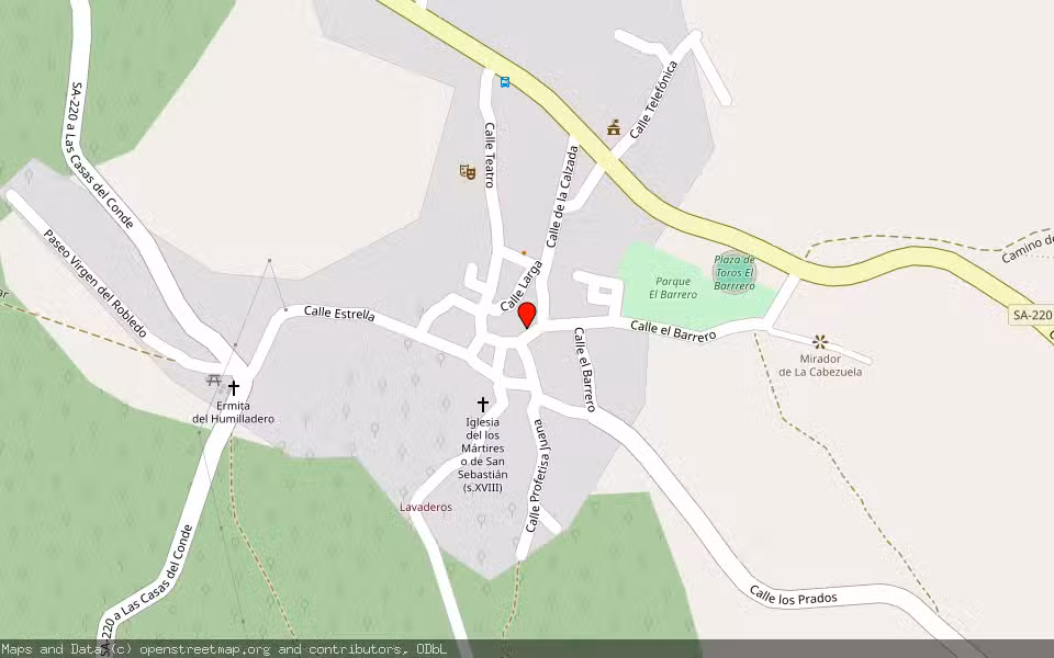 Mapa de Subasta Inmueble (Vivienda) en Sequeros, Salamanca